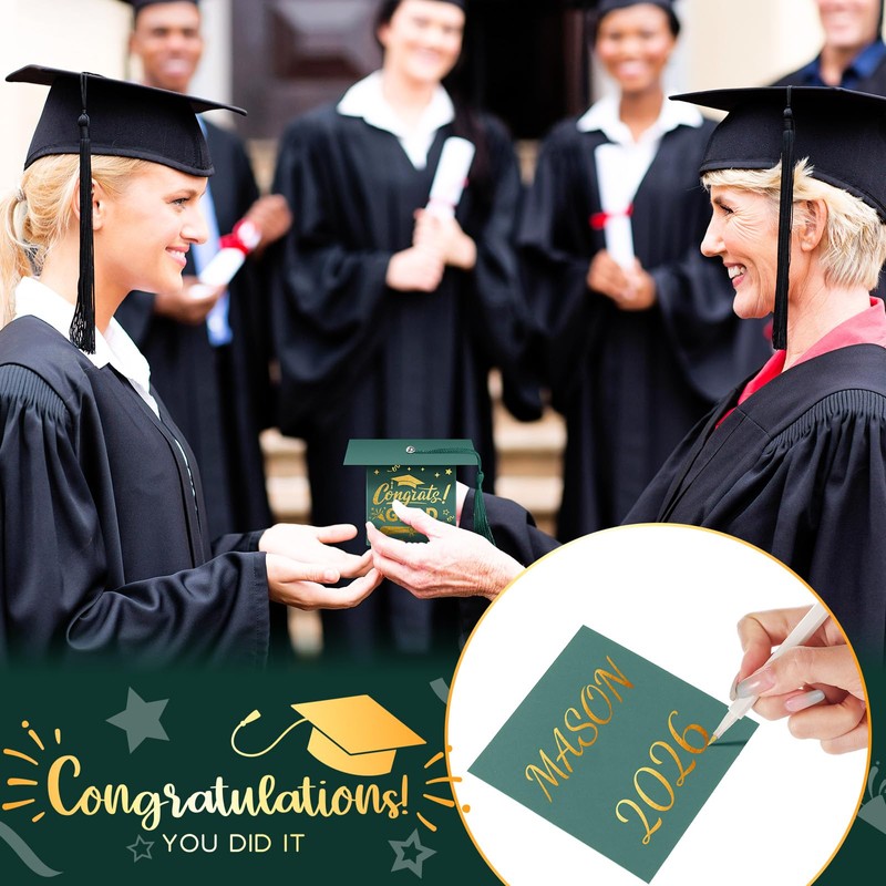 TaoBary 30 Pcs Graduation Cap Candy Box 2026 Graduation Decorations