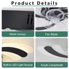 Ruibutrade Low Profile Ceiling Fan with Remote &APP Control, Quiet