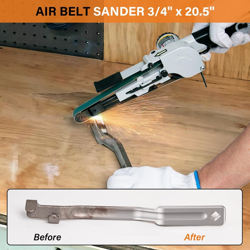 3/4" x 20.5" Air Belt Sander, Mini Belt Sander for