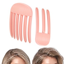 Hair Roots Hair Clip, 2Pcs Hair Lifter for Fluffy Volume, No Trace Hairs Root Volumizing Clips for Women, Fluffy Clip Bangs Volumizing hairiness Styling Tool, Pink