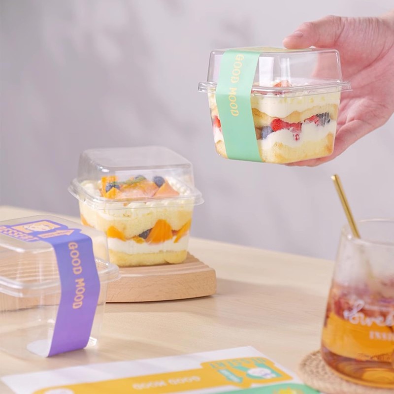 Qyyiguf 50 Pcs 8OZ Plastic Dessert Cups with Lids and