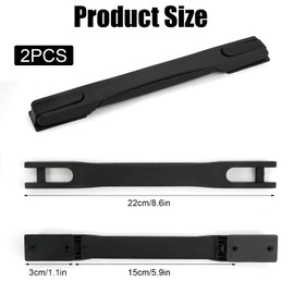 2 Pieces Suitcase Handle Replacement, Suitcase Handles, Replacement Luggage Handle Made of Plastic, Luggage Handle Made of Plastic Replacement Handle, Black Replacement Handle for Suitcase Box,