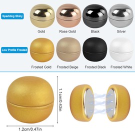 DOUSELLA Hijab Magnetic Pins Hijab Brooch Magnetic Hijab Clip Magnetic Brooches No Hole Pins Magnetic Brooches for Muslim Shaw Hijab Cardigan, Metal