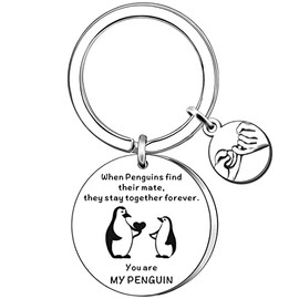 AMZQ You Are My Penguin Anniversary Keyring Gifts Cute Valentine Romantic Valentine's Day Gifts for Girlfriend Boyfriend Wife Husband Partner Him Her
