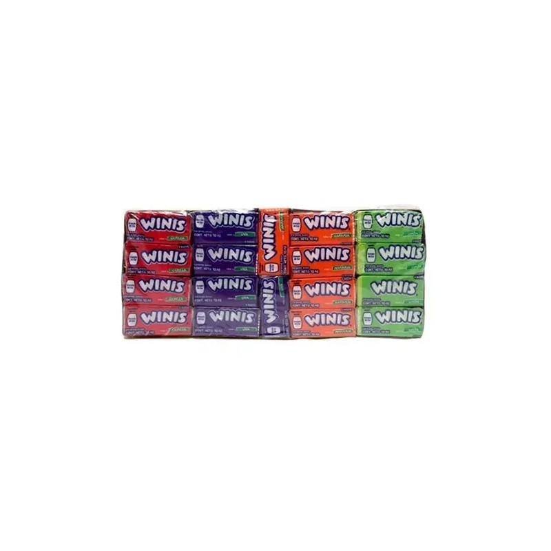 Winis Chicloso Minis Originales Caramelo Suave Dulce 32 Pz