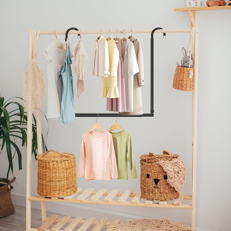 Hanging Closet Rod Adjustable Width Height Closet Rods For Hanging
