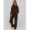 PRETTYGARDEN Women Fall 2 Piece Outfits Sweatsuits Quarter Button Long