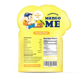 Berryme – The Magical Mango Gummy, Made with Real Mango, Yummy Chewy Fun, Naturally Fruity, Gluten-Free, Vegan, Happy Tummy, Soft, Sweet & Totally Fun 5.3oz(150gram)- A Gummy That Brings Smiles.