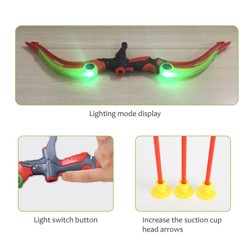 Children Archery Set Including Board Arrow Holder Suction Cup Arrows