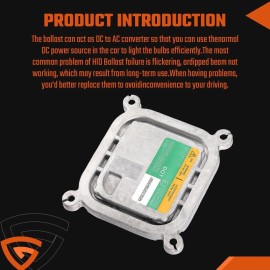 Gearzaar 2pcs For 10-19 Ford Flex Xenon Ballast HID D3S Bulb Wire Kit Control Unit Module