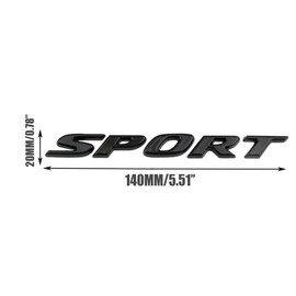 HHLOU Sport Letter Emblem Trunk Lid Rear Logo Badge Fits Honda Accord Civic 2017-2023 (Bright Black)
