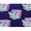 5pc. Cat Nap, Kitty Planar Resin Flatback, Cabochon, Bow Center,