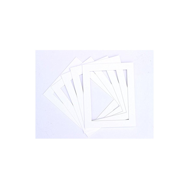 Frame Company Pack of 10 White Mounts 7x5 for 6x4