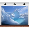 CORFOTO White Iceberg Backdrops Fabric 5x3ft Arctic Glaciers Polar Region