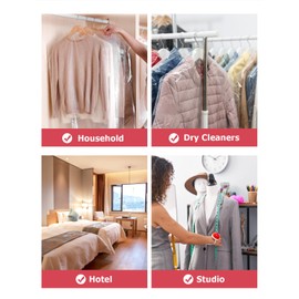 Plastic Clothes Covers Hanging 30Pcs, Mellbree 60 × 90cm Plastic Clothes Bags Hanging, Dry Cleaning Bags, Garment Bags, Dust-proof Garment Protector Covers for Clothes Shirt Jacket Suit Sweater