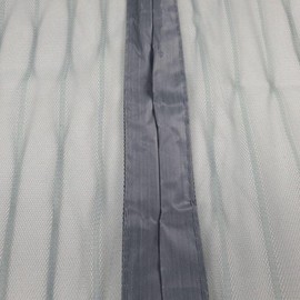 Magnetic Striped Velcro Removable Entrance Screen Door 100x210cm Gray