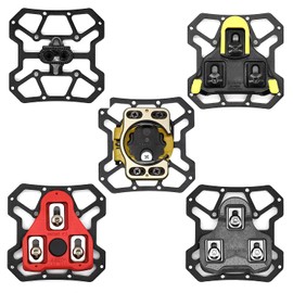 Thinvik Compatible with Shimano SPD-SL/SPD Bike Clipless Pedal Switch Pedal Adapter,Look Keo/Delta,Peloton Bike Pedals and Cleats,Converts Clipless into Flat Pedals - CNC Aluminum Alloy