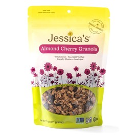 Jessica’s Almond Cherry Granola - Handmade, Non-GMO, Gluten-Free, Whole Grain, 11oz