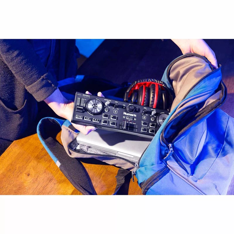 Numark DJ2GO2 Touch Pocket 2-Channel DJ Controller w EVA Travel