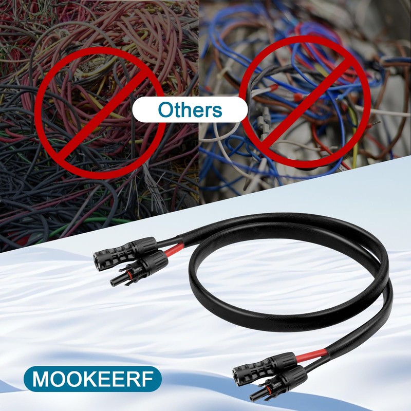 Solar Panel Extension Cable - 8AWG 25FT Solar Wire with
