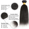 HeioWuio Yaki Hair Bundles Natural Black Color Brazilian Remy Hair