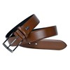 Lloyd Men's Leather Belt 35 mm Dark Buckle, Cognac