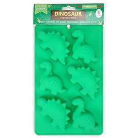 Handstand Kitchen Dinosaur Buddies T-Rex and Stegasaurus Shaped Silicone Cupcake Mold