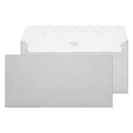 Blake Creative Shine DL+ 114 x 229 mm 130 gsm Peel & Seal Wallet Envelopes (25212) Metallic Silver - Pack of 25
