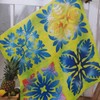 5 Pcs Cotton Fabric Square 20cmx20cm Smudge Dyed Patchwork Fabric