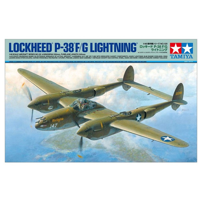 TAMIYA USA TAM61120 1/48 Lockheed P-38 F/G Lightning