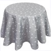 Christmas Snow Tablecloth Grey 160 cm Round