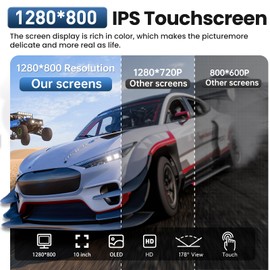 Upgrade Car Radio Stereo for Dodge Ram 1500 2500 3500 2009 2010 2011 2012: 1280 * 800 HD Touch Screen with CarPlay Android Auto 5GWIFI GPS 1080P Backup Camera Bluetooth 5.0 FM