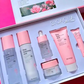 Kit Skincare Bioaqua Agua De Rosas Con Ácido Hialurónico                                                                                              