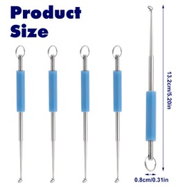 Classicseali 4pcs Fishing Hook Remover,Stainless Steel Disgorger Fishing, Sturdy and Durable, Portable Fish Hook Remover, for Small and Large Fishings Hooks