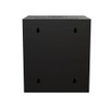 NavePoint 11.8 in Wall Mount Network Cabinet, 6U, Glass, Black