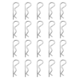 20Pcs R Clips Retaining Cotter Pins, Heavy Duty Zinc Plated Cotter Pin Hairpin Assortment Kit for Use On Hitch Pin Lock Systems
