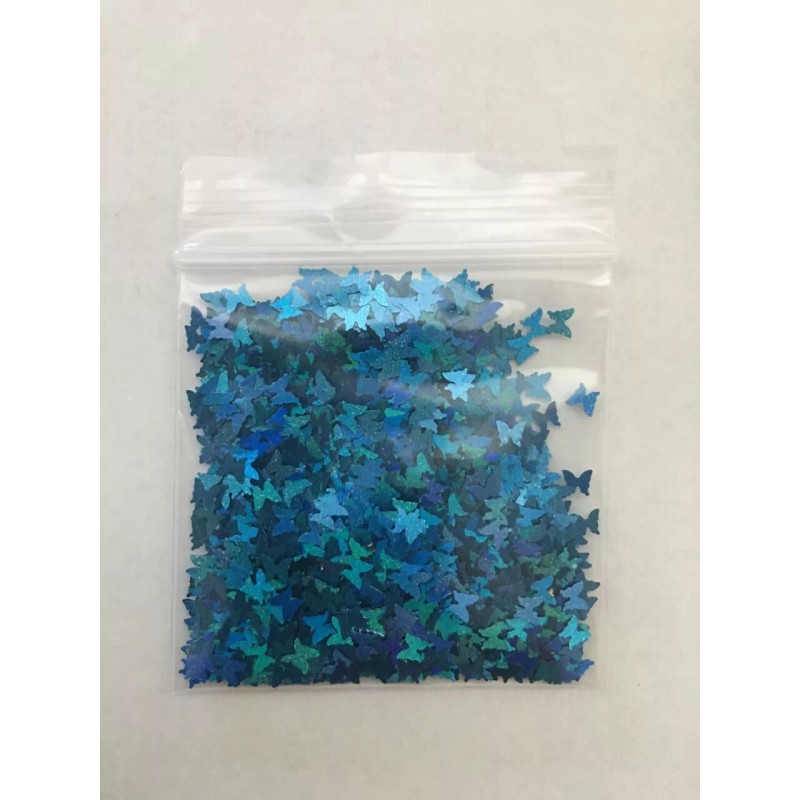 Baby Emma Butterfly Shape (Light Blue) 4mm Glitter 1tsp-Nail Art