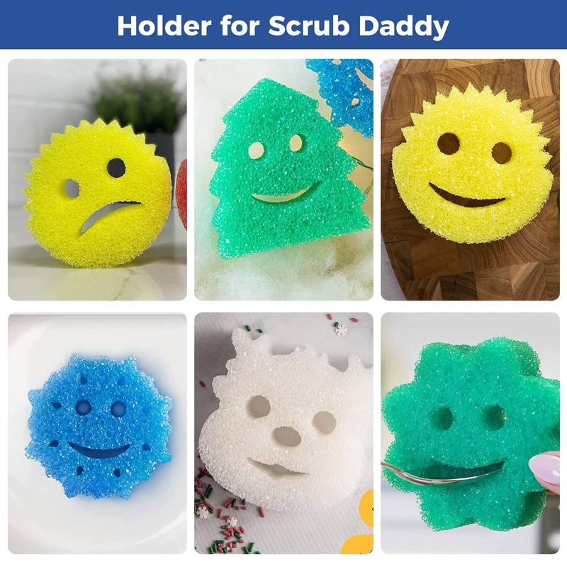 Scrub Sponge Holder for Kitchen Sink - Suction Cup Sponges