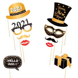 47Pcs New Years Eve Photo Booth Props- 2021 Photo Booth Props, New Years Eve Party Supplies 2021,Happy New Year Decorations 2021,NYE Decorations 2021, New Years Eve 2021- Farewell to 2020 and Welcome to 2021