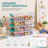 Vtopmart - Caja de lápices apilable transparente de 1.5 cuartos