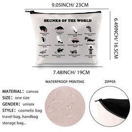 XYANFA Skunk Of The World Skunk Gifts Spirit Animal Skunk Makeup Bag Skunk Lover Gifts Skunk Cosmetic Bag (Skunk Of The World)