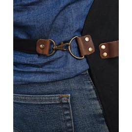 Don Pablo Mandil Parrillero Premium de Lona y Piel con porta Cerveza- Delantal Unisex para Cocina, Chef, Barbacoa y Asador.