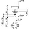 Wirquin M19368 – Dual Push Button, Toilet Flushing Button bp008 par mw2, Circular