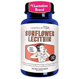 Legendairy Milk® Lecitina de girasol, 1200 mg de lecitina de girasol orgánica por gel suave, botella de 200 unidades