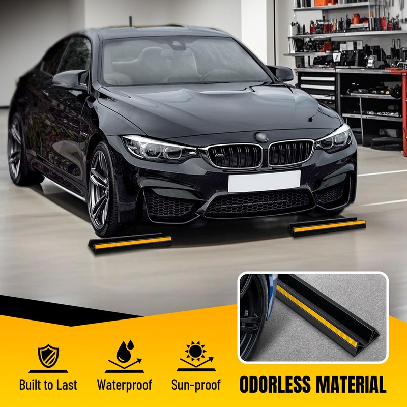 HOXWELL 2 Pcs 18'' Parking Car Wheel Stopper for Garage