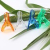 12 Pcs Translucent Plastic Binder Paper Clips Colorful File Clamps