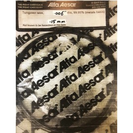 TUNGSTEN WIRE WOLFRAM WIRE .006” FILAMENT TUNGSTEN WIRESUPER HIGH MELTING POINT OF 6192°F, 3422°C X 12”