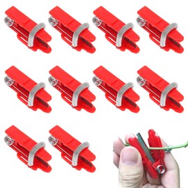 Zhejia Thumb Cutter, Garden Thumb Cutter (Set of 8) Finger Cutters for Vegetable Harvesting, Finger Protection, Gardening Tools, Gardening Supplies, Safe, Durable, Convenient Gardening Tools, Red