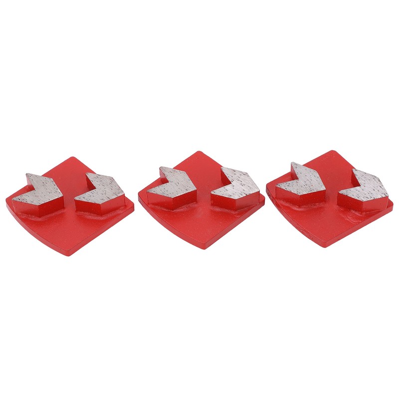 3Pcs Diamond Grinding Shoes Dovetail Concrete Aggreesive Cutting 2 Arrow