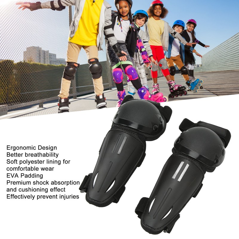 Cycling Elbow Pads Breathable Adjustable Reflective Shock Absorbing Child Sports